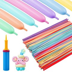 100 Pcs 260 Balloons Kit with Pump – Kids Premium Latex Twisting Long Balloon…