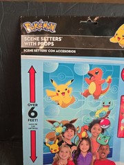 Pokemon Backdrop Scene Setter With 12 Props Party Fun Kit Pikachu Birthday 27×40
