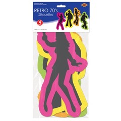 Beistle 4 Piece Groovy Disco 70’s Theme Cut Outs Decorations 1970’s Hippie
