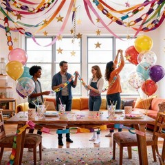542 Pcs Rainbow Party Decorations 492 ft Crepe Paper Streamers, 500 Sheets Pa…