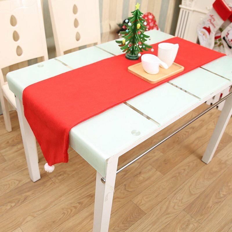 Christmas Chair Covers Tablecloth Runner Decoration Xmas Dinner Party Santa Gift