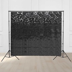 8.5×10 FT Shimmer Wall Backdrop with Stand 72 Pcs Panels Decor for Wedding Party
