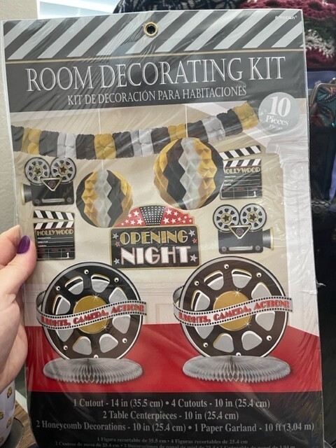 HOLLYWOOD MOVIE NIGHT Room Decorating Kit Birthday Party Supplies Opening Night