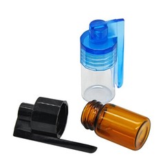 5Pcs Glass Bottle Storage Box Random Color 180 Degree Flip Spoon Dispenser Case