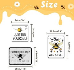 Engaging 9PCS Bee Themed Signs for Fun Farm Parties – Indoor/Outdoor Decoration