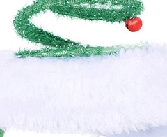 ADJOY Springy Christmas Tree Headband with Bells One Size Fits Most, Green