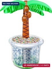 JOYIN 60″ Inflatable Palm Tree Cooler, Beach Theme Decor, Pool Party Decorations
