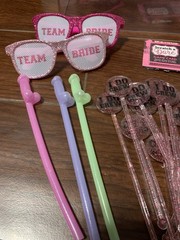 Bride/Bachelorette Party Bundle- Left Over Decorations, Games, Favors 70+ Items