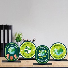 8Pcs Earth Day Cute Tiered Tray Decoration Centerpieces Environmental Protect…