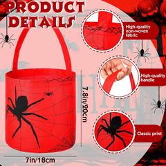 24 Pcs Halloween Spiderweb Buckets Bulk Spiderweb Birthday Party Decoration Fabr