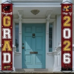 Class of 2026 Maroon and Gold Graduation Banners – Set of Two for Celebrations