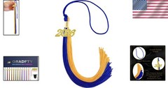 High-Quality Royal Blue and Gold Graduation Tassel 2026 – Lightweight Design