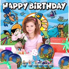 Dog Man Party Supplies Birthday Decorations Set Plate Balloon Banner Cake topper