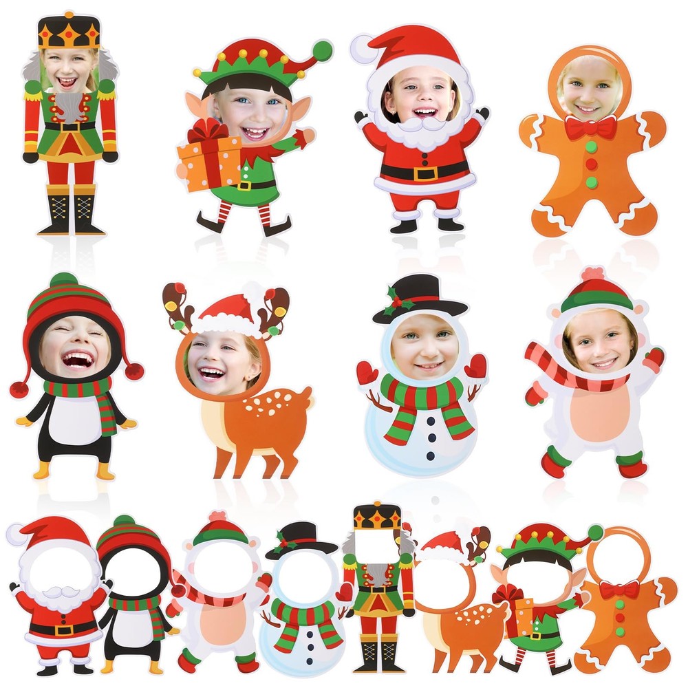80 PCS Christmas DIY Paper Cutouts Crafts Xmas Bulletin Board Decoration Tape