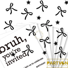 Black Bow Confetti, Bow Birthday Decorations, Black Bow Party Decorations for Gi
