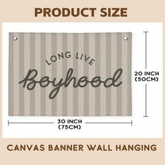Long Live Boyhood Banner, Boy Nursery Decor, Canvas Banner Wall Hanging Flag …