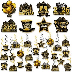 32 PCS Happy New Years 2026 Hanging Decorations Home Office Classroom Decor