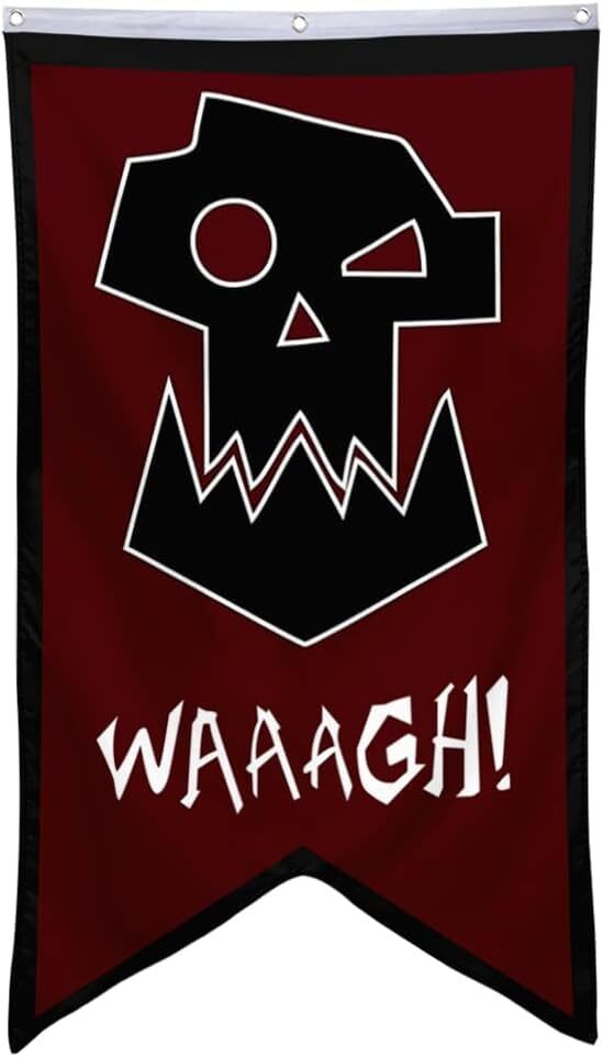 ORKS BANNER FLAG MAN CAVE BED ROOM HOME OFFICE PARTY DECOR 30X50 INCH RED