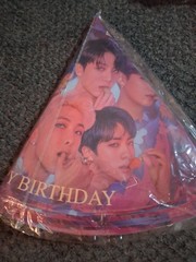 Kpop BTS Birthday Party Kit Supplies Table Covers Plates Cups Hats Straws +