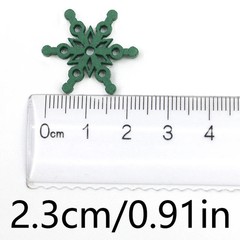 (50 Pieces/pack) 23mm Christmas Snowflake Wood Chips Colorful Diverse New Year’s