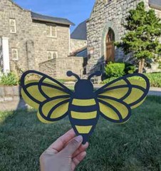 Set of 6 Large Bee Cutouts Birthday Decor, Bee Theme Party, Large & Small Bee
