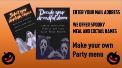 Halloween Party Menu Digital Template Printable Editable Custom Menu Template