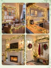 Vines with Fairy Lights,13ft Eucalyptus Garland String Lights USB/Battery