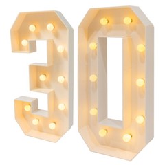 30th Birthday Decorations 3FT Marquee Light up Numbers 30 Birthday Number Lights