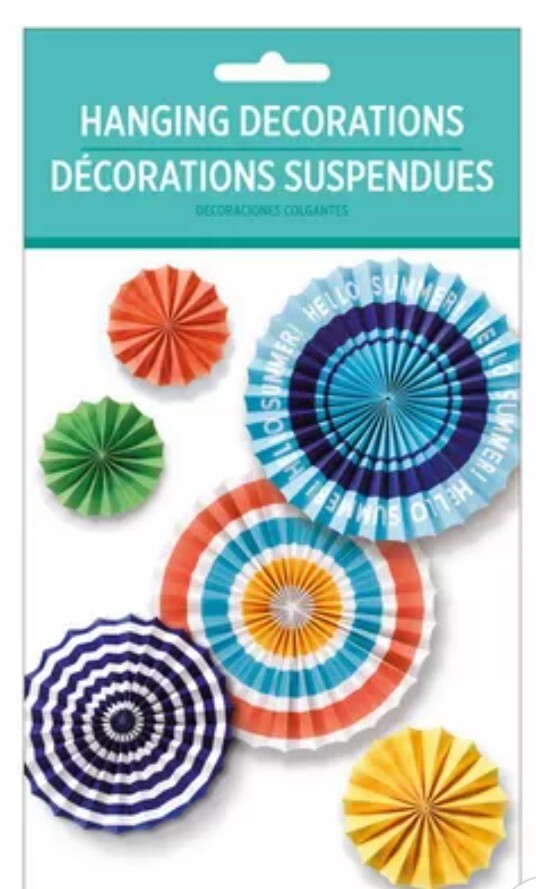 Hello Summer Hanging Decorations (2 Pkg)