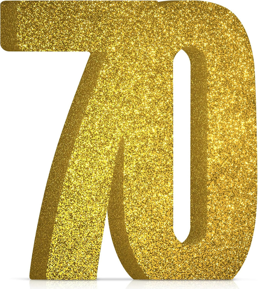 70Th Birthday Decorations for Men and Women,70Th Anniversary Decorations,Gold Gl