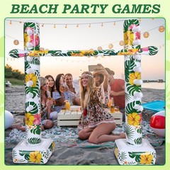 Hawaiian Inflatable Limbo Game 59 Inch Luau Party Games Palm Leaf Aloha Infla…
