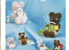 Chenille Animal Baskets Easter Decoration Craft Patterns Bunny Duck Dog Bear G95
