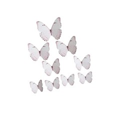 Foil Stamped Butterfly Cake Toppers Elegant Party Dessert Decorations with St…
