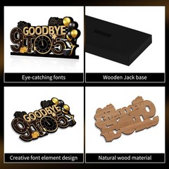 4 PCS Retirement Party Wooden Table Centerpieces Tiered Tray Decor