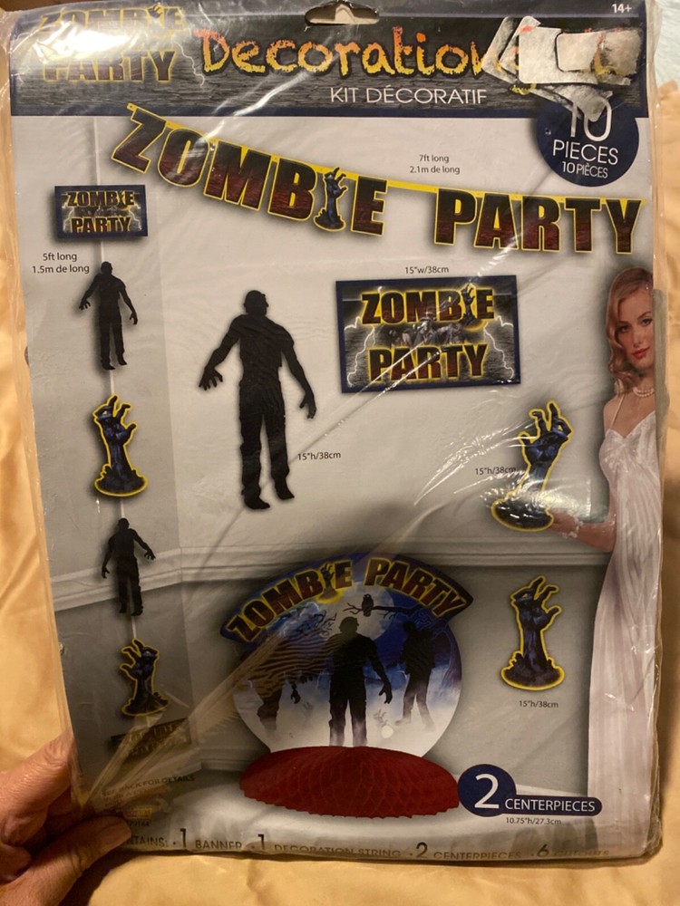 Zombie Part Decorations Kit 10 pieces, Birthday, Halloween, holiday decorations