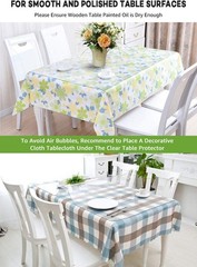 Clear PVC 1.5mm Vinyl Table Cover Protector for Dining Table, Rectangular