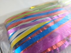 Fun Express Rainbow Metallic Foil Fringe Curtain Backdrop 36×96 New