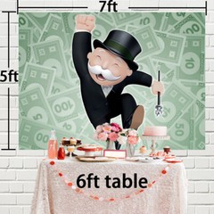 Monopoly Party Decor Party Supplies Backdrop Banner Background Vinyl 7x5ft