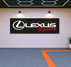 Decoration Lexus Racing Flag Banner – 71×24 JDM Garage or Man Cave Wall Art