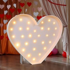 4FT Marquee Large Light up Decoration, Balloon Frame with Bulb Light String Foam