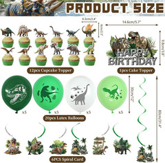 Dinosaur Birthday Party Decorations Set for Boys, Dino World Themed Party Decora