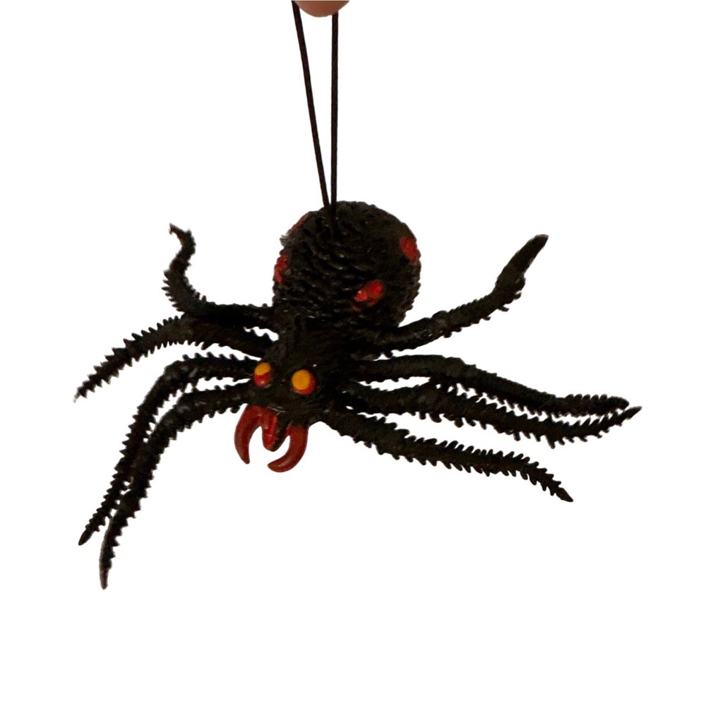 1990s Halloween Black Spider Decoration Hanging Scary Prop Decor Creepy Horror