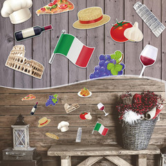 24 Pcs Italian Cutout Decorations Italy International Global Party Supplies Set