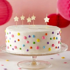 Sparkling Gold Star Birthday Candles – Pack of 6 – 6 Count (Pack 1),