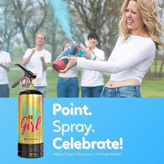 Blue Baby Gender Reveal Fire Extinguisher Eco-Friendly Powder Spray