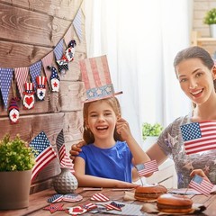 24 Decorative Wooden Gnome Ornaments for 4th of July & Memorial Day Celebrations