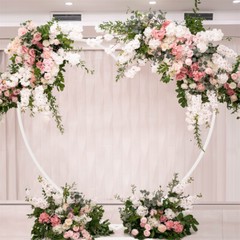 7.2FT Heart Shape Wedding Arch Stand Heavy Duty Metal Balloon Backdrop for Party