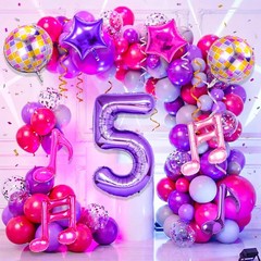 9 Pcs Kpop Birthday Decorations, Kpop Music Balloons