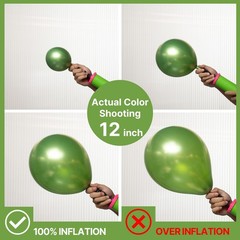 Metallic Green Balloons 100pcs Different Sizes of 18 12 10 5 Inch Metallic Ap…