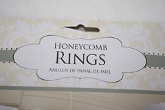 Honeycomb Gold Glitter Rings Hanging Party Decorations Wedding Engagement 3 Pcs